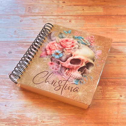 Personalized Monthly Planner - Bohemian Floral Skull