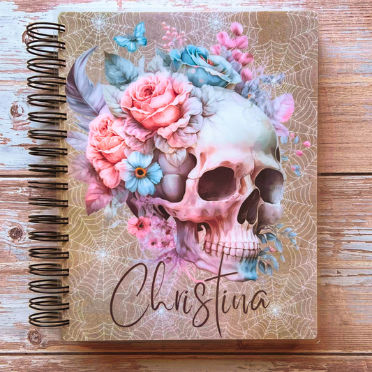 Bohemian Sugar Skull Personalized Journal Notebook