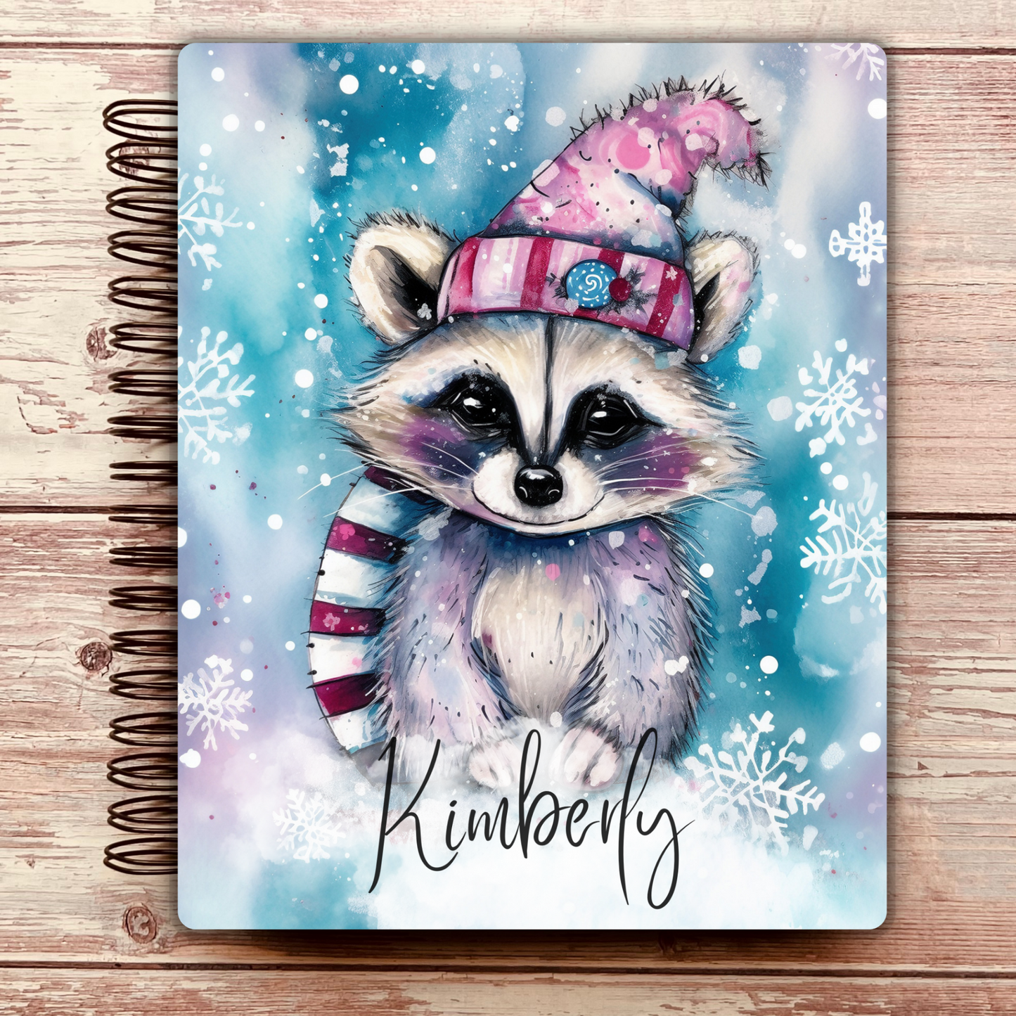 Snowy Raccoon Custom Planner