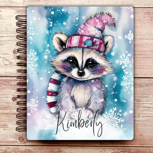 Snowy Raccoon Personal Notebook Journal - Limited Edition
