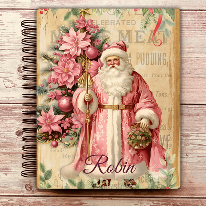 Pink Santa Personal Notebook Journal - Limited Edition