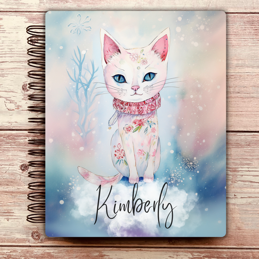 Snowy Kitty Personal Notebook Journal - Limited Edition