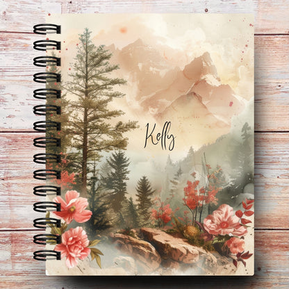 Misty Floral Mountain Custom Planner