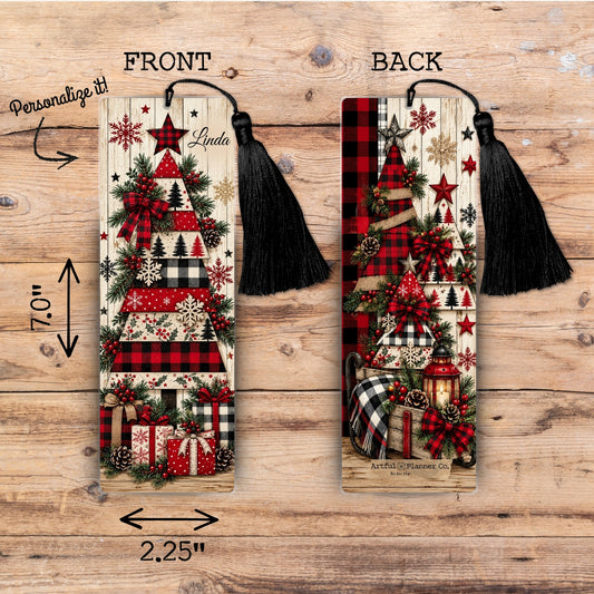 Pine & Plaid Personalized Bookmark