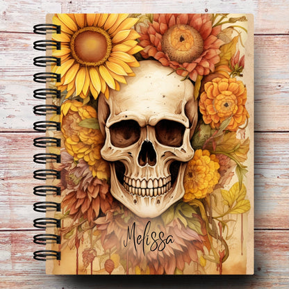 Sunflower Skull Custom Planner