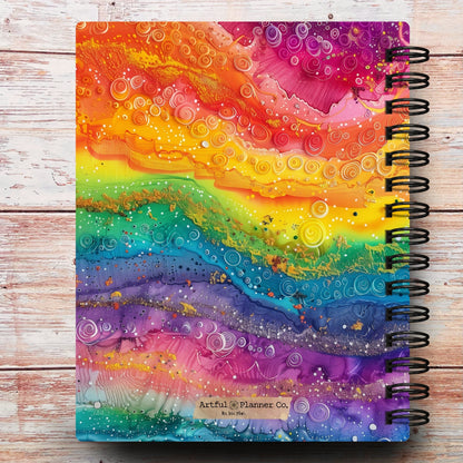 Abstract Rainbow | All In One Custom Planner (Daily, Weekly & Monthly)