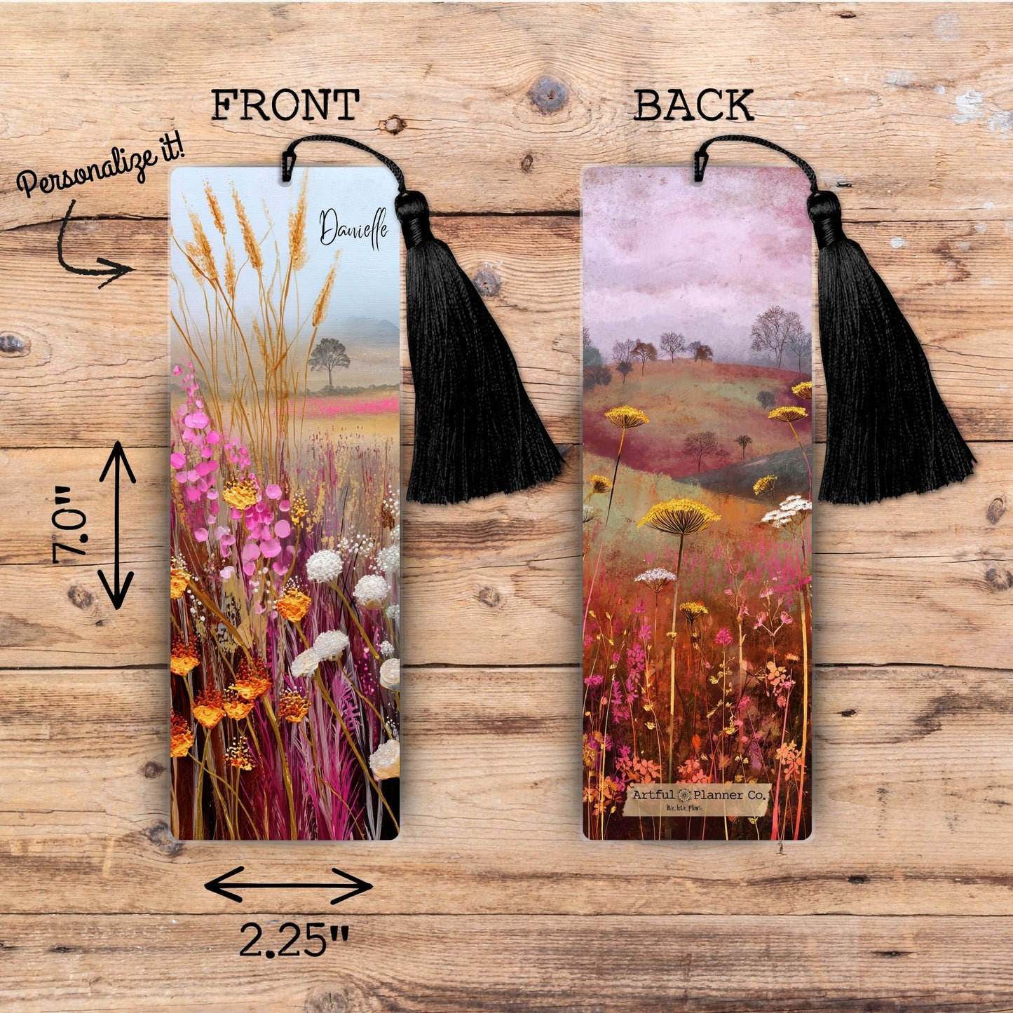 Autumn Grove Personalized Bookmark