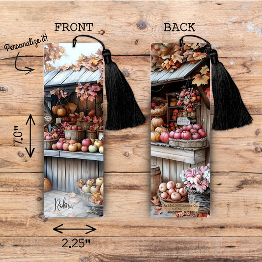 Autumn Market Personalized Bookmark