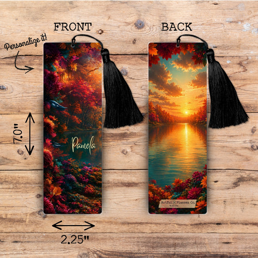 Autumn Serenity Personalized Bookmark
