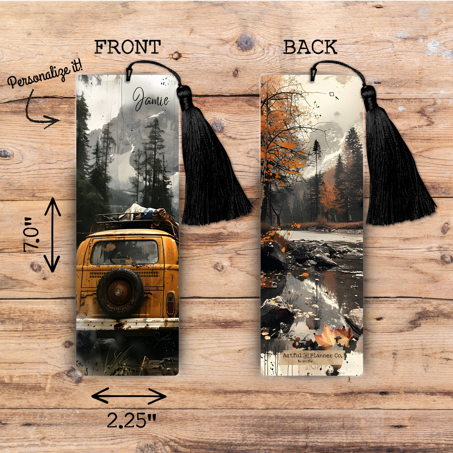 Autumn Wanderer Personalized Bookmark