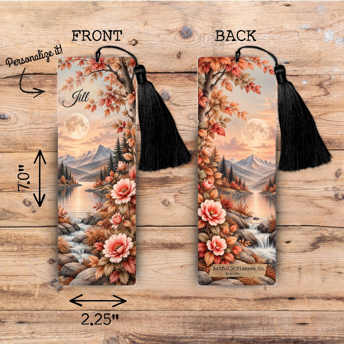 Autumn by Moonlight Personalized Bookmark