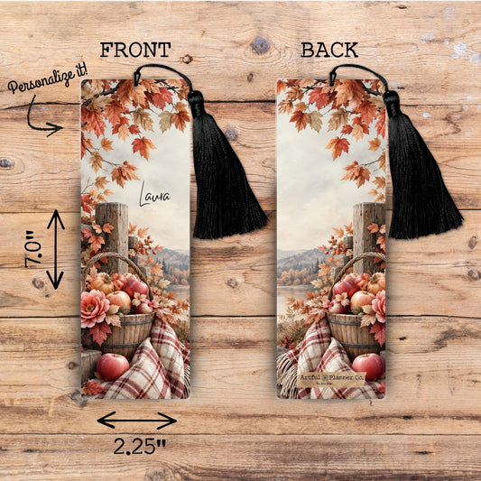 Autumn by the Lake Personalized Bookmark