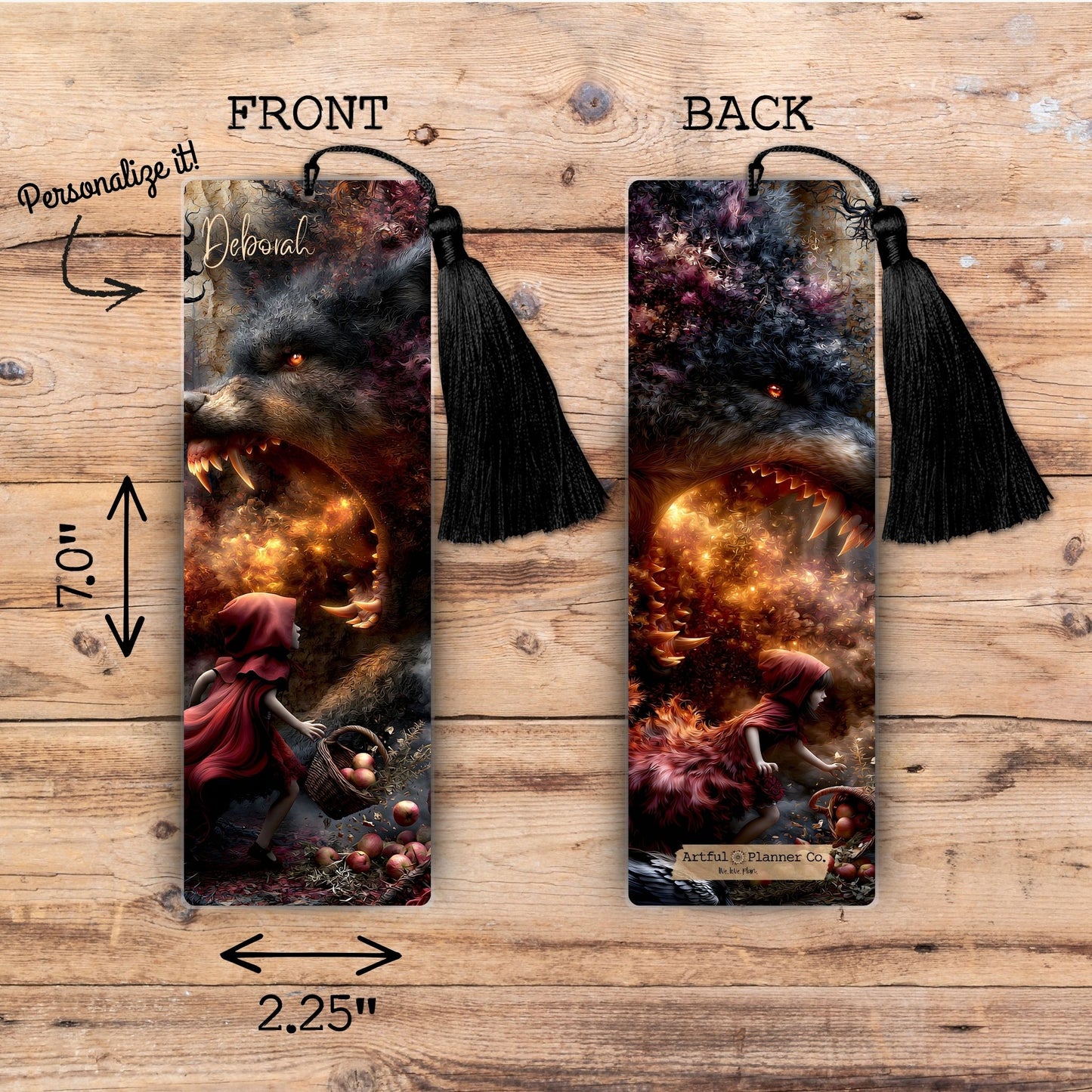 Beware the Big Bad Wolf Personalized Bookmark