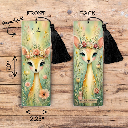 Whimsy Homestead Deer Personalized Bookmark