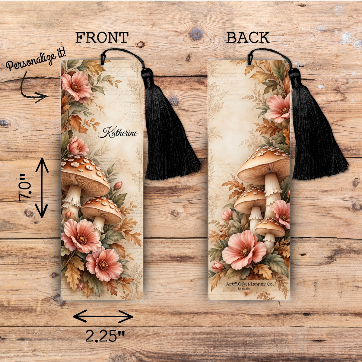 Enchanted Autumn Personalized Bookmark