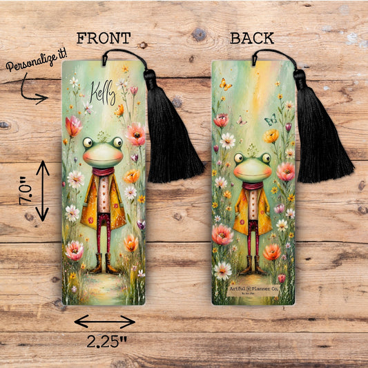 Whimsy Homestead Frog Personalized Bookmark