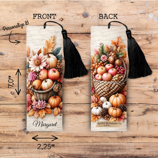 Gathered in Autumn Personalized Bookmark