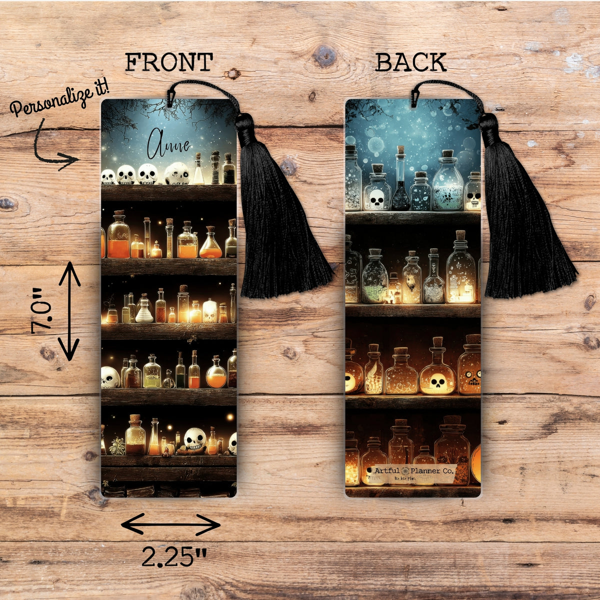 Hallow Apothecary Personalized Bookmark