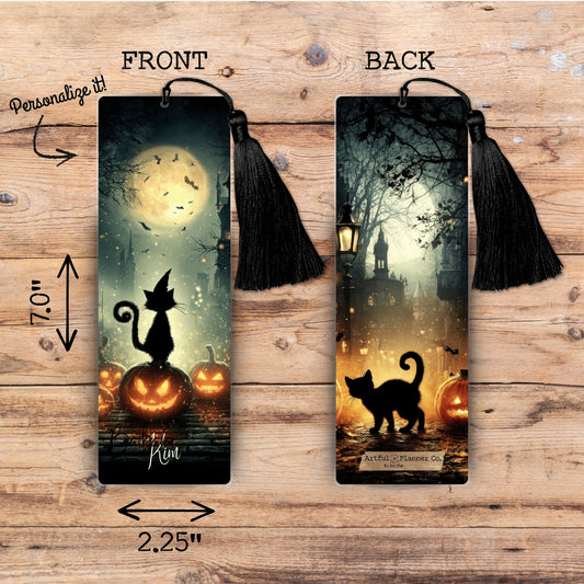 Hallow Cat Personalized Bookmark