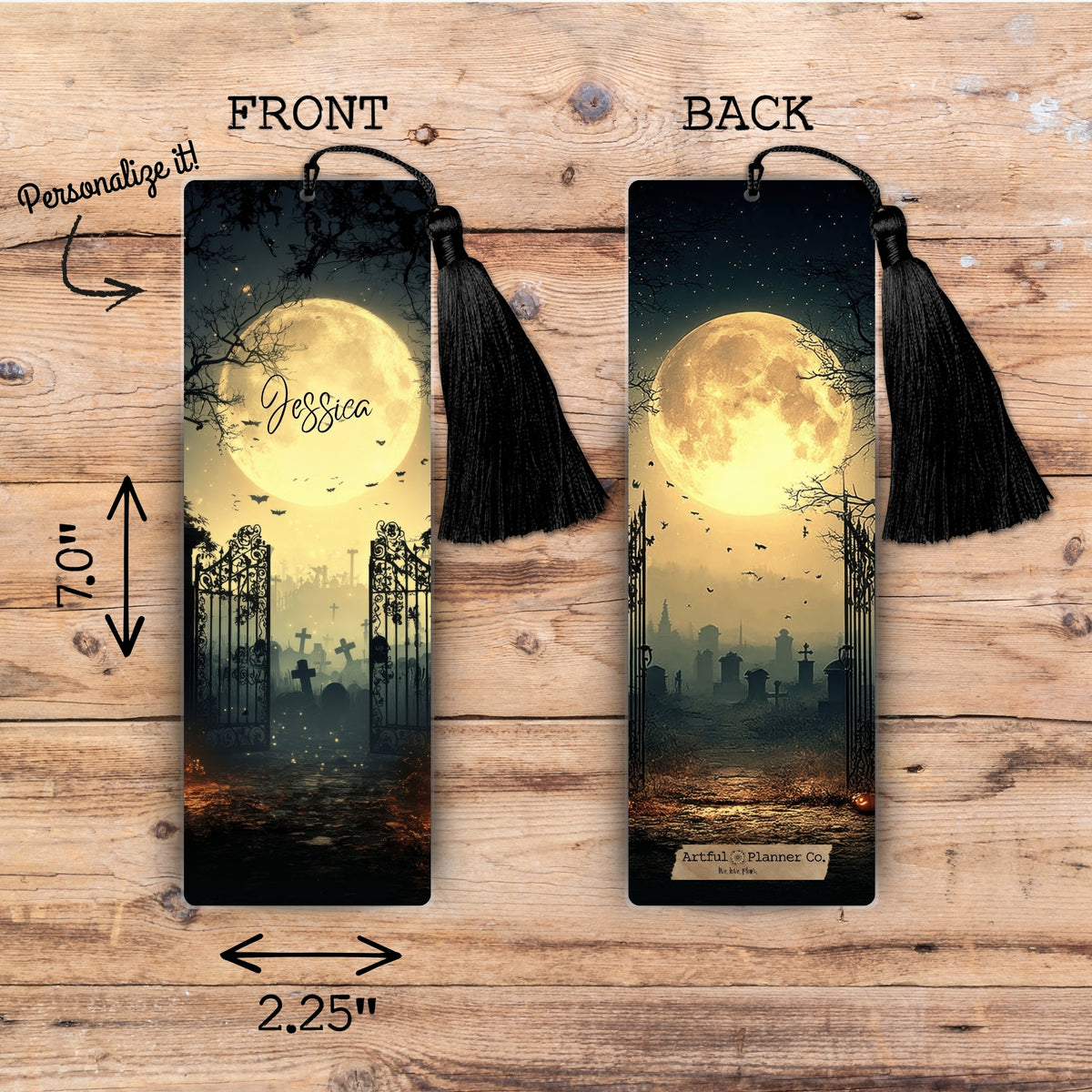 Hallow Cemetery Personalized Bookmark