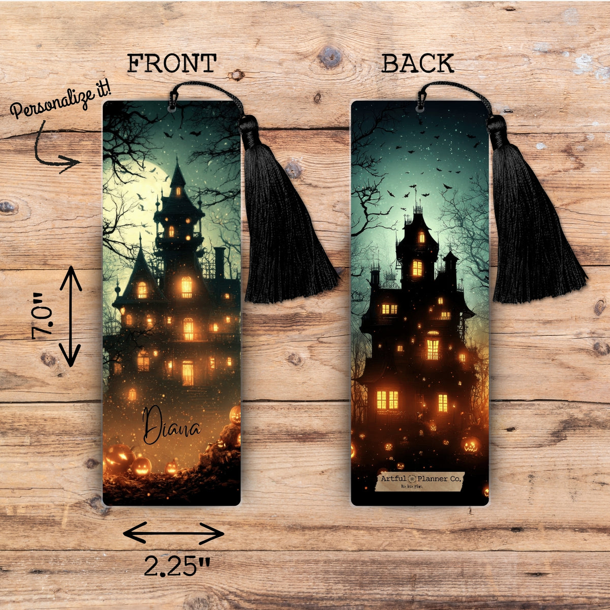 Hallow Mansion Personalized Bookmark