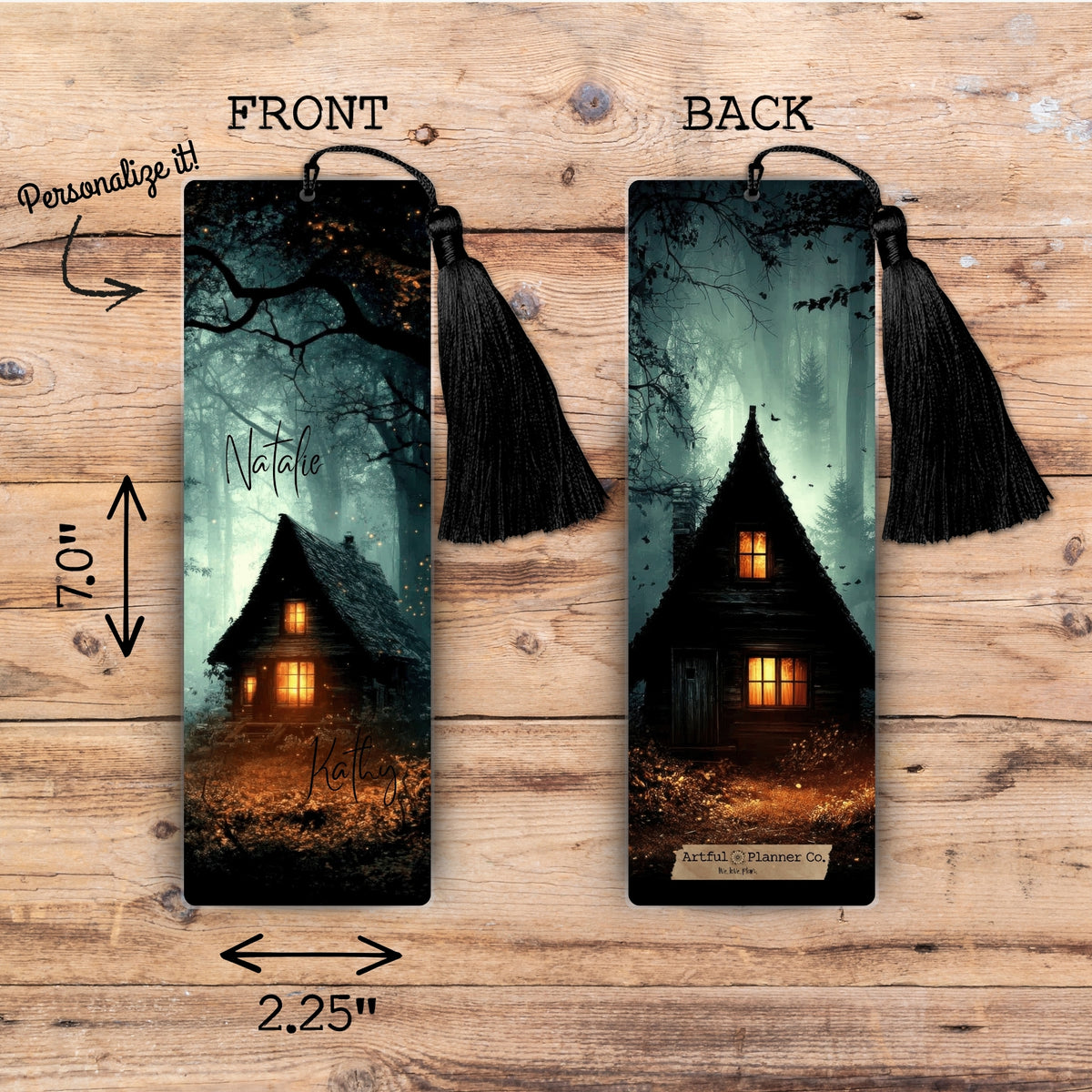 Hollow Cottage Personalized Bookmark