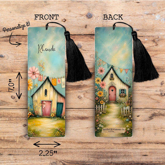 Whimsy Homestead House Personalized Bookmark