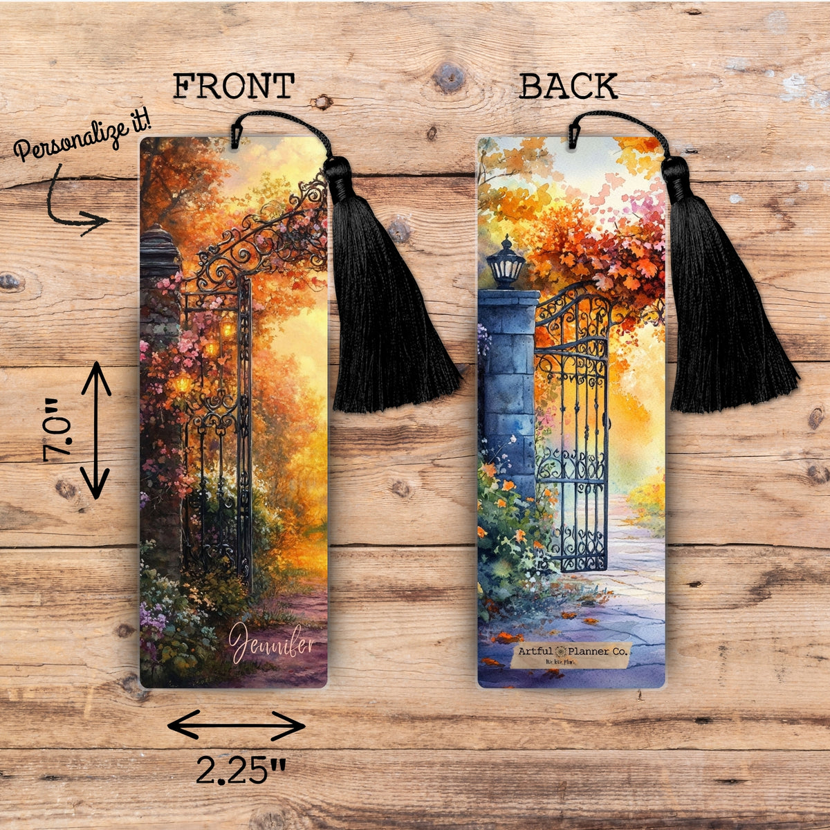 Medieval Garden Personalized Bookmark