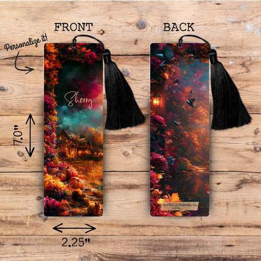 Moody Autumn Personalized Bookmark