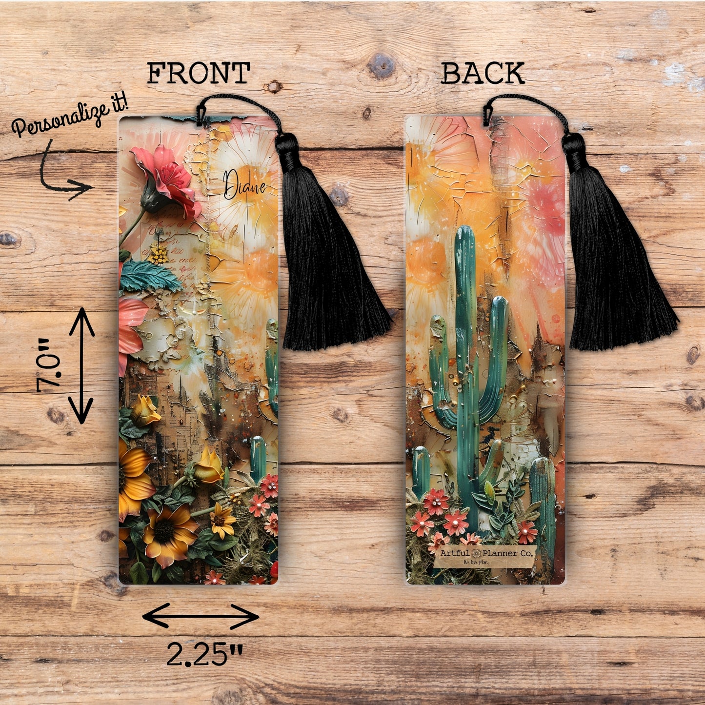 Moody Desert Personalized Bookmark
