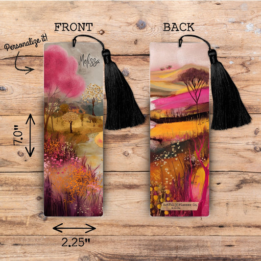Moody Fallscape Personalized Bookmark