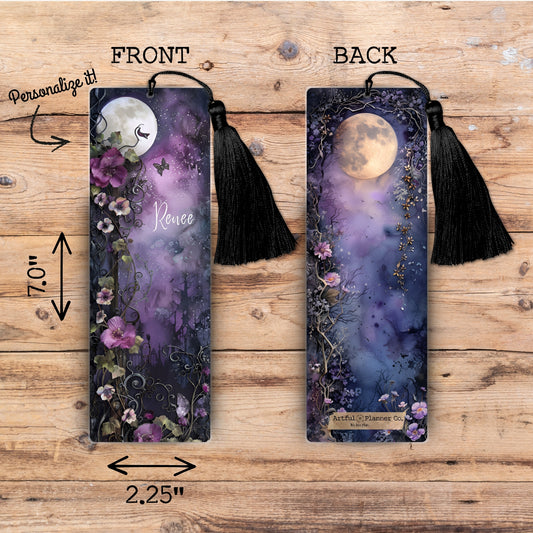 Moonlit Garden Personalized Bookmark