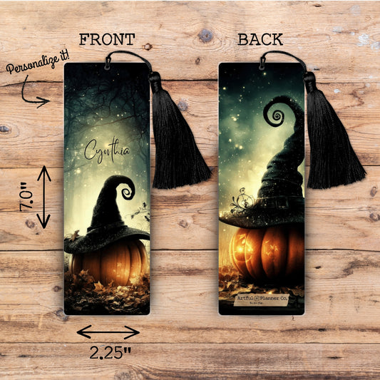 Moonlit Pumpkin Personalized Bookmark