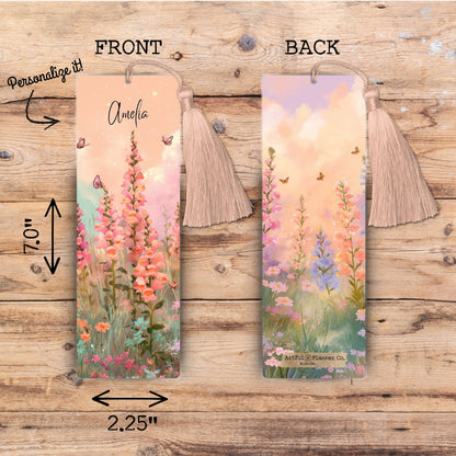 Pastel Spring Personalized Bookmark