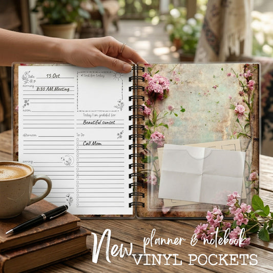 Vinyl Planner & Notebook Pockets