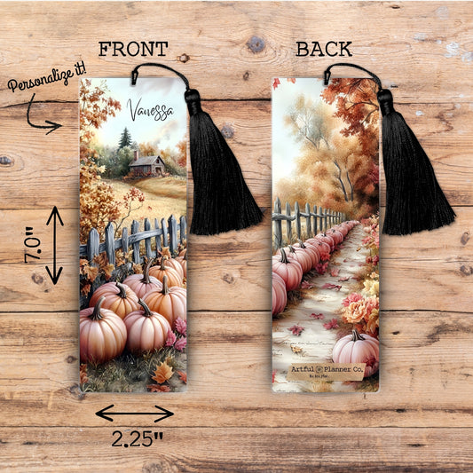 Pumpkin Path Personalized Bookmark