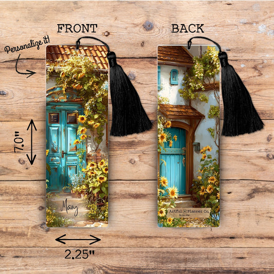 Sunflower Cottage Personalized Bookmark