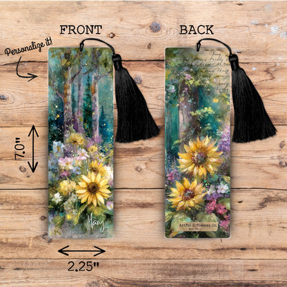 Sunflower Moon Personalized Bookmark