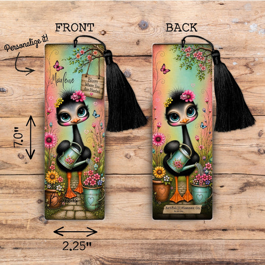 Sweetie Bird Garden Personalized Bookmark