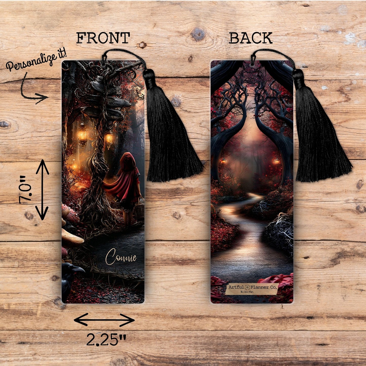 Through the Woods Personalized Bookmark