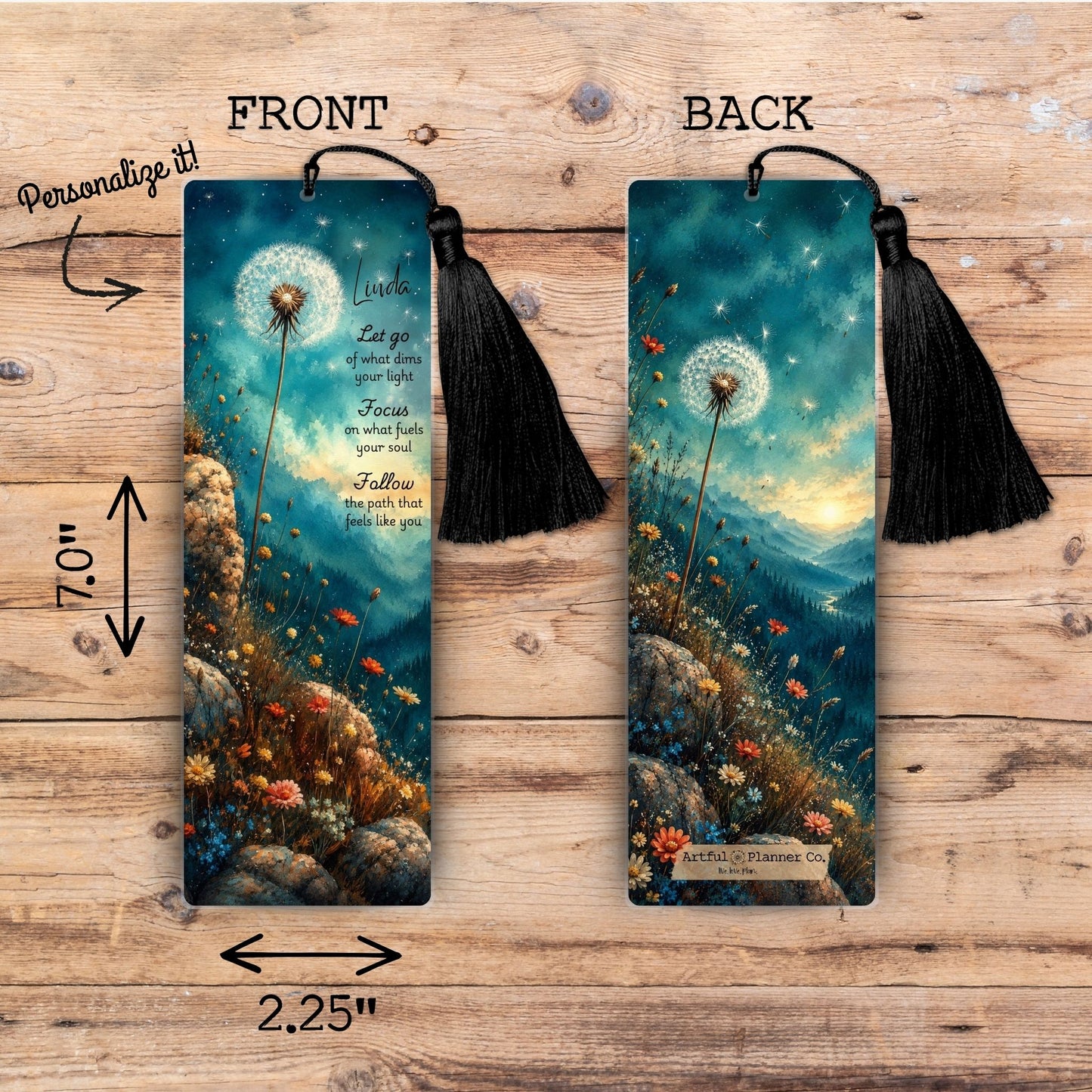 Wandering Wishes Personalized Bookmark
