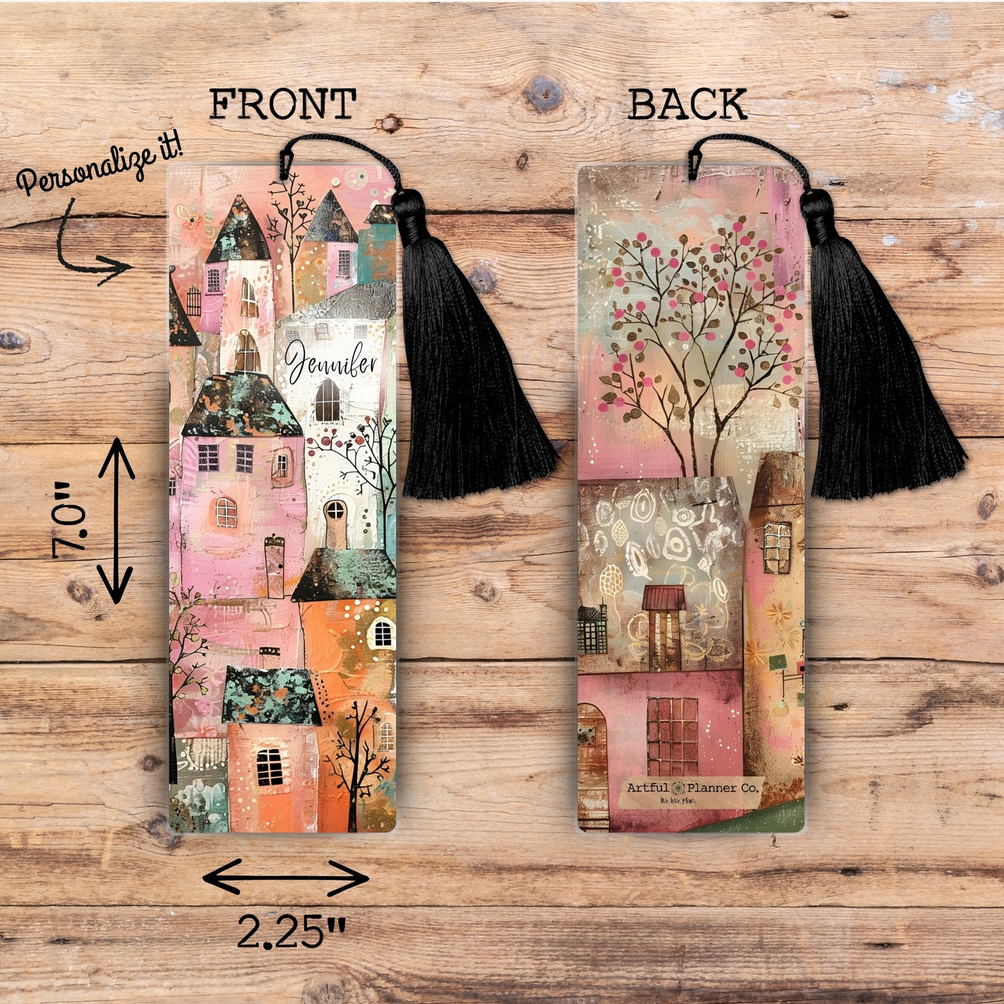 Whimsy Lane Personalized Bookmark