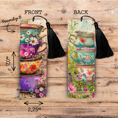 Wildflower Tea Personalized Bookmark
