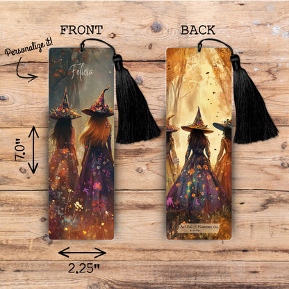 Woodland Witches Personalized Bookmark