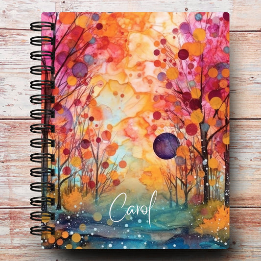 Abstract Fall Forest Custom Planner