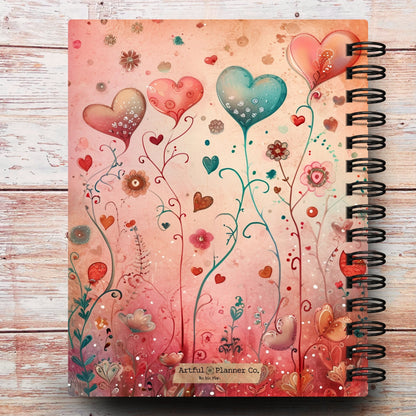 Whimsy Hearts Custom Notebook Journal