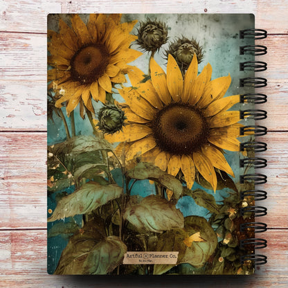 Boho Sunflowers Custom Notebook Journal
