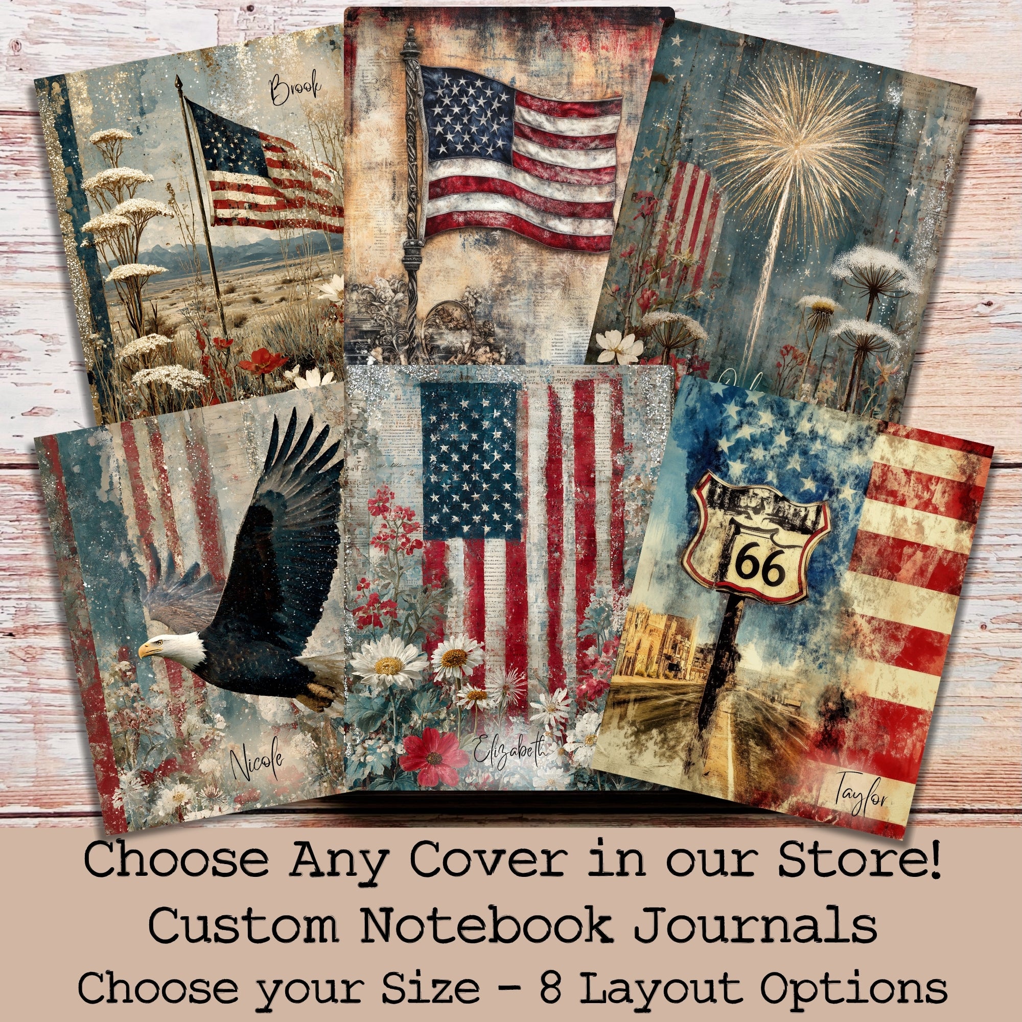 Limited-Edition American Spirit Custom Planners & Notebooks – Artful ...