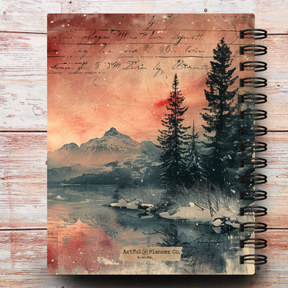 Personalized Journal Notebook | Christmas Mountain