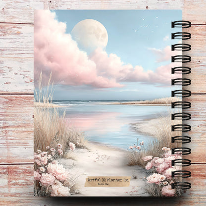Limited-Edition Coastal Moonlight Custom Notebook Journal